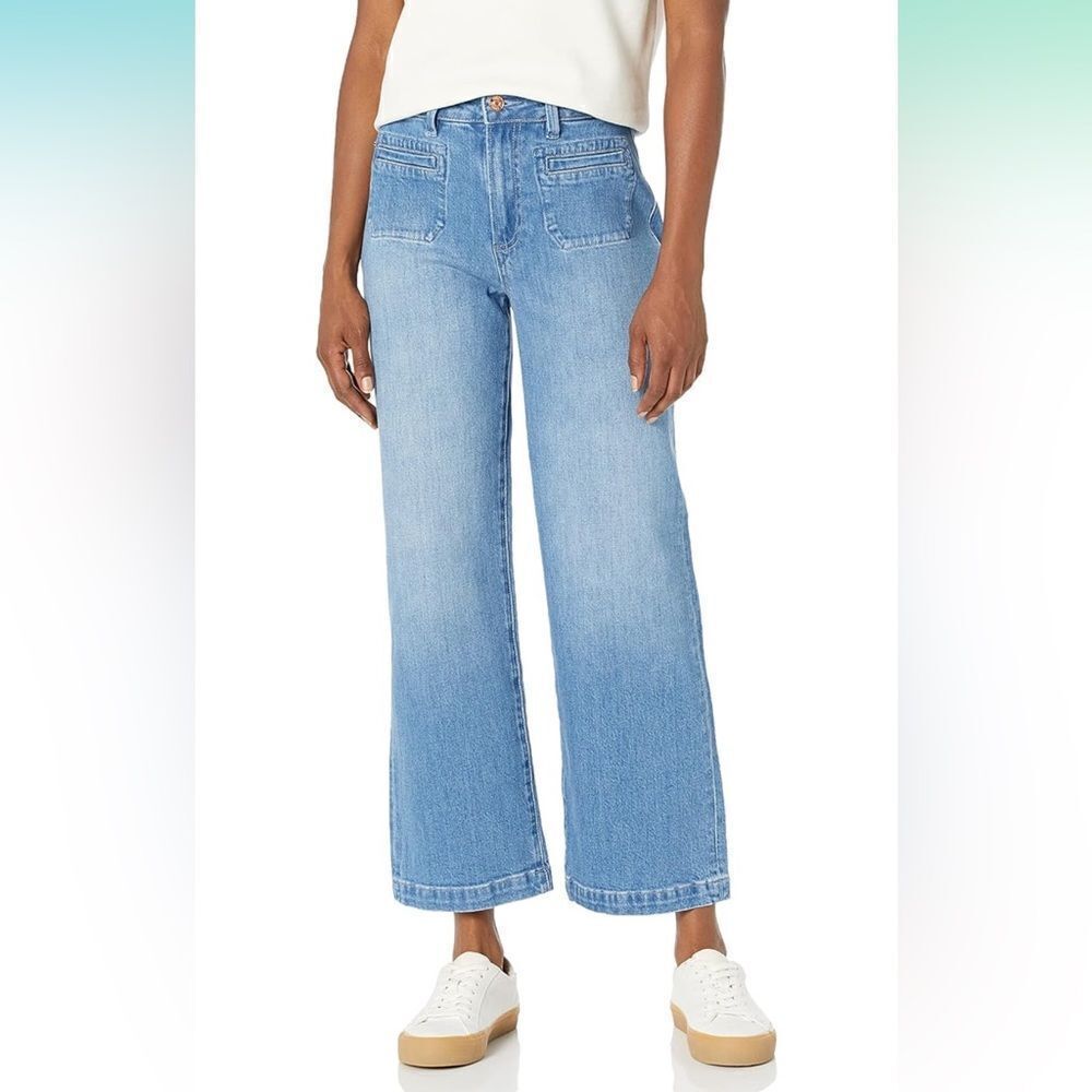 NWT‎ PAIGE Women's Nellie W/Welt Patch Pocket High Rise Cropped Wide Leg Size 31